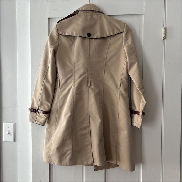 Burberry Brit Khaki Plaid Double-Breasted Trench Coat - Picture 2 of 8